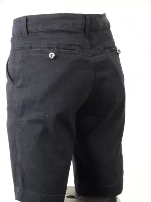 Bermuda Jeans Masculina com Stretch Azul Escuro [1812144]