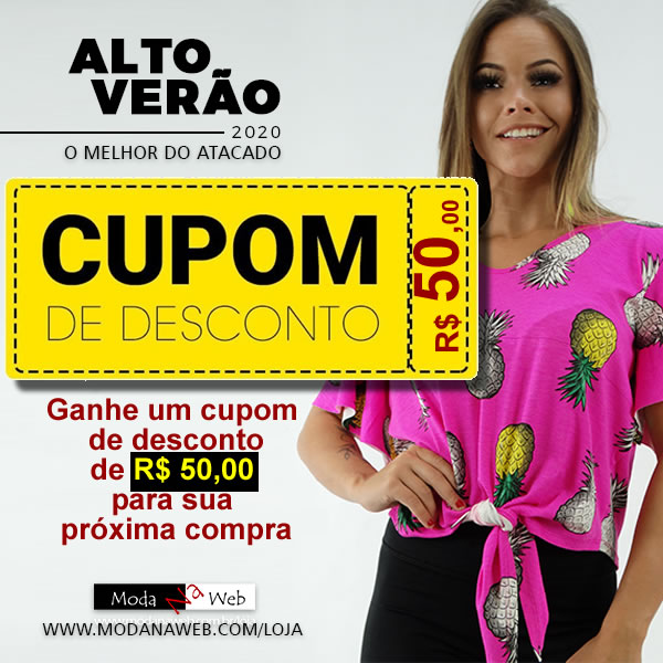 CUPOM DE DESCONTO - Atacado Moda Online